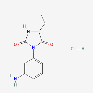 3-(3-Aminophenyl)-5-ethylimidazolidine-2,4-dione hydrochloride