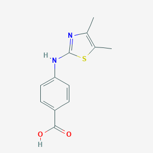 molecular formula C12H12N2O2S B152833 4-(4,5-Dimethylthiazol-2-ylamino)benzoic acid CAS No. 100142-85-6