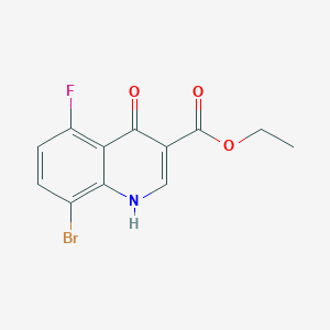 molecular formula C12H9BrFNO3 B1528352 Ethyl 8-bromo-5-fluoro-4-oxo-1,4-dihydroquinoline-3-carboxylate CAS No. 655236-28-5