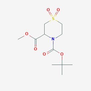 molecular formula C11H19NO6S B1528356 4-Tert-butyl 3-methyl 1,1-dioxo-1lambda6-thiomorpholine-3,4-dicarboxylate CAS No. 929047-22-3