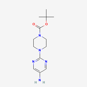 molecular formula C13H21N5O2 B1528368 Tert-butyl 4-(5-aminopyrimidin-2-yl)piperazine-1-carboxylate CAS No. 892491-98-4