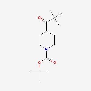 molecular formula C15H27NO3 B1528369 tert-Butyl 4-pivaloylpiperidine-1-carboxylate CAS No. 1334499-06-7