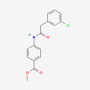molecular formula C16H14ClNO3 B15283819 Methyl 4-{[(3-chlorophenyl)acetyl]amino}benzoate 