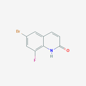 molecular formula C9H5BrFNO B1528382 6-Bromo-8-fluoroquinolin-2(1H)-one CAS No. 1215767-80-8