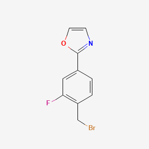 2-(4-(Bromomethyl)-3-fluorophenyl)oxazole
