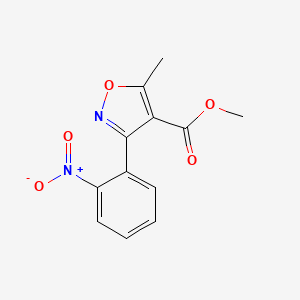 molecular formula C12H10N2O5 B15283982 Methyl 5-methyl-3-(2-nitrophenyl)-4-isoxazolecarboxylate 