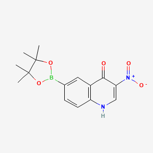 4-Hydroxy-3-nitroquinoline-6-boronic acid pinacol ester