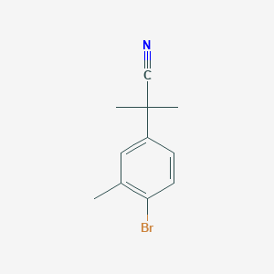 molecular formula C11H12BrN B1528406 2-(4-Bromo-3-methylphenyl)-2-methylpropanenitrile CAS No. 1006390-25-5
