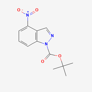 molecular formula C12H13N3O4 B1528411 tert-Butyl 4-nitro-1H-indazole-1-carboxylate CAS No. 801315-75-3