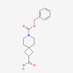 molecular formula C17H21NO4 B1528424 7-CBZ-7-AZASPIRO[3.5]NONANE-2-CARBOXYLIC ACID CAS No. 1227610-19-6