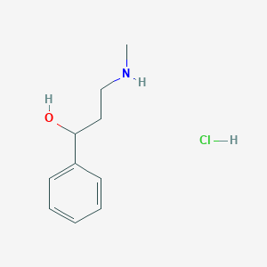 molecular formula C10H16ClNO B152844 3-(Methylamino)-1-phenylpropan-1-ol;hydrochloride CAS No. 137999-85-0