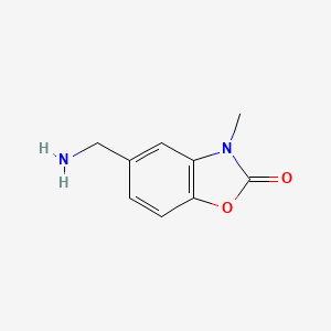 molecular formula C9H10N2O2 B1528451 5-(氨甲基)-3-甲基-2,3-二氢-1,3-苯并恶唑-2-酮 CAS No. 903630-25-1
