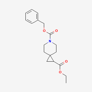 molecular formula C18H23NO4 B1528452 6-Benzyl 1-ethyl 6-azaspiro[2.5]octane-1,6-dicarboxylate CAS No. 147610-84-2