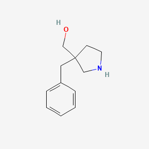 molecular formula C12H17NO B1528473 (3-Benzylpyrrolidin-3-yl)methanol CAS No. 1491496-55-9