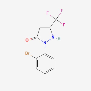 molecular formula C10H6BrF3N2O B1528481 1-(2-Bromophenyl)-3-(trifluoromethyl)-1H-pyrazol-5-ol CAS No. 1153042-94-4