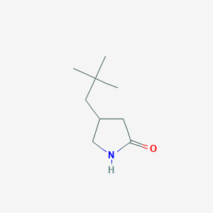 molecular formula C9H17NO B1528484 4-(2,2-Dimethylpropyl)pyrrolidin-2-one CAS No. 1497268-53-7