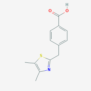 molecular formula C13H13NO2S B152849 4-[(4,5-Dimethyl-2-thiazolyl)methyl]-benzoic Acid CAS No. 1017439-23-4