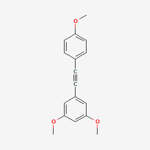 molecular formula C17H16O3 B15284982 Benzene, 1,3-dimethoxy-5-[(4-methoxyphenyl)ethynyl]- CAS No. 400608-31-3