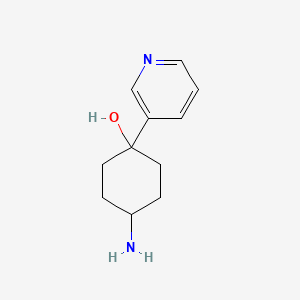molecular formula C11H16N2O B1528501 4-Amino-1-(pyridin-3-yl)cyclohexan-1-ol CAS No. 1509382-54-0