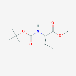 molecular formula C10H17NO4 B15285024 Methyl 2-[[(1,1-dimethylethoxy)carbonyl]amino]-2-butenoate CAS No. 55477-81-1