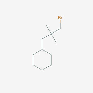 molecular formula C11H21B B1528505 (3-Bromo-2,2-dimethylpropyl)cyclohexane CAS No. 1856525-48-8