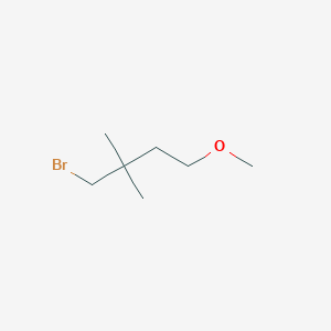 molecular formula C7H15BrO B1528506 1-Bromo-4-methoxy-2,2-dimethylbutane CAS No. 1495716-23-8