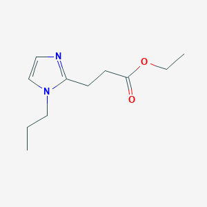 molecular formula C11H18N2O2 B1528518 ethyl 3-(1-propyl-1H-imidazol-2-yl)propanoate CAS No. 1519719-95-9