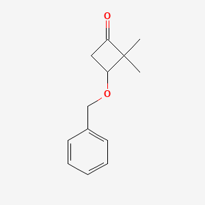 molecular formula C13H16O2 B1528520 3-(Benzyloxy)-2,2-dimethylcyclobutan-1-one CAS No. 2063-92-5