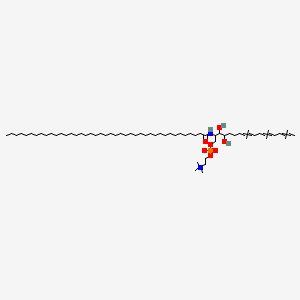 molecular formula C64H125N2O7P B15285243 [2-(Hentetracontanoylamino)-3,4-dihydroxyoctadeca-8,12,16-trienyl] 2-(trimethylazaniumyl)ethyl phosphate 