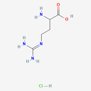 molecular formula C5H13ClN4O2 B15285301 L-2-amino-4-guanidinobutyric acid hydrochloride 