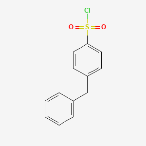 molecular formula C13H11ClO2S B15285357 Benzenesulfonyl chloride, 4-(phenylmethyl)- CAS No. 1145-59-1