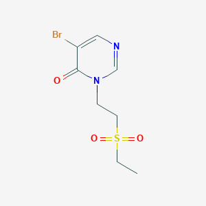 molecular formula C8H11BrN2O3S B1528536 5-Bromo-3-[2-(ethanesulfonyl)ethyl]-3,4-dihydropyrimidin-4-one CAS No. 1538097-29-8