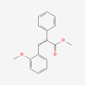 molecular formula C17H16O3 B15285366 Methyl 3-(2-methoxyphenyl)-2-phenylprop-2-enoate 
