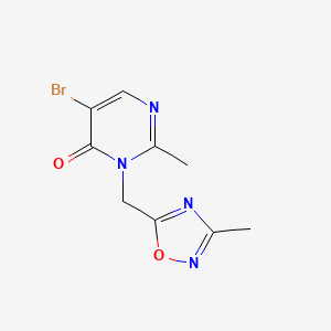 5-Bromo-2-methyl-3-[(3-methyl-1,2,4-oxadiazol-5-yl)methyl]-3,4-dihydropyrimidin-4-one