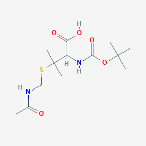 molecular formula C13H24N2O5S B15285450 D-Valine,3-[[(acetylamino)methyl]thio]-N-[(1,1-dimethylethoxy)carbonyl]- 