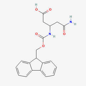 molecular formula C20H20N2O5 B15285480 5-Amino-3-[[(9H-fluoren-9-ylmethoxy)carbonyl]amino]-5-oxopentanoic acid CAS No. 1160573-36-3