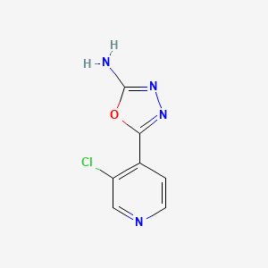 molecular formula C7H5ClN4O B1528550 5-(3-Chloropyridin-4-yl)-1,3,4-oxadiazol-2-amine CAS No. 1461707-78-7