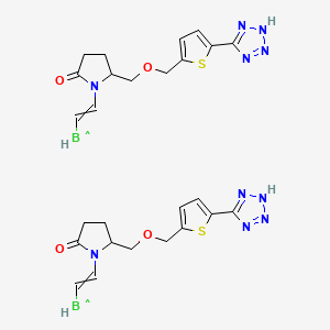 molecular formula C26H30B2N10O4S2 B15285536 CID 168266352 CAS No. 25038-44-2