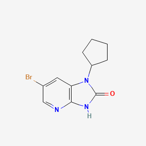 6-bromo-1-cyclopentyl-1H,2H,3H-imidazo[4,5-b]pyridin-2-one
