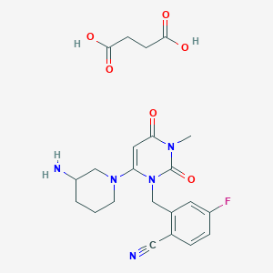 molecular formula C22H26FN5O6 B15285589 SYR-472 succinate 
