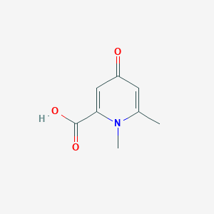 molecular formula C8H9NO3 B1528561 1,6-Dimethyl-4-oxo-1,4-dihydropyridine-2-carboxylic acid CAS No. 1365963-81-0