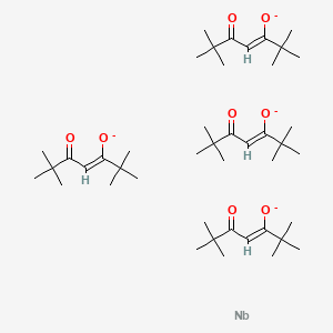 molecular formula C44H76NbO8-4 B15285610 niobium;(Z)-2,2,6,6-tetramethyl-5-oxohept-3-en-3-olate 