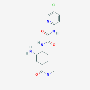 molecular formula C16H22ClN5O3 B15285643 N1-((1S,2R,4S)-2-Amino-4-(dimethylcarbamoyl)cyclohexyl)-N2-(5-chloropyridin-2-yl)oxalamide (Edoxaban Impurity) 