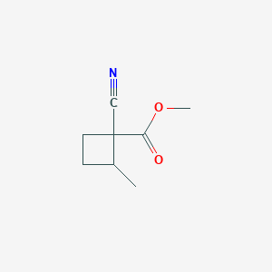 molecular formula C8H11NO2 B1528566 Methyl 1-cyano-2-methylcyclobutane-1-carboxylate CAS No. 1432679-52-1