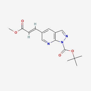 (E)-Tert-butyl 5-(3-methoxy-3-oxoprop-1-EN-1-YL)-1H-pyrazolo[3,4-B]pyridine-1-carboxylate