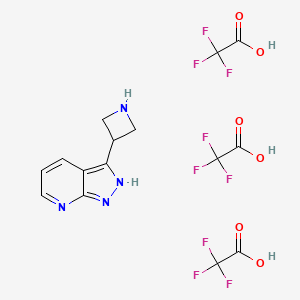 3-Azetidin-3-yl-1H-pyrazolo[3,4-b]pyridinetris(trifluoroacetic acid salt)