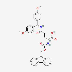 molecular formula C35H34N2O7 B15285823 N-Fmoc-N5-(bis(4-methoxyphenyl)methyl)-D-glutamine 