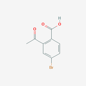 molecular formula C9H7BrO3 B15285945 2-Acetyl-4-bromobenzoic acid 