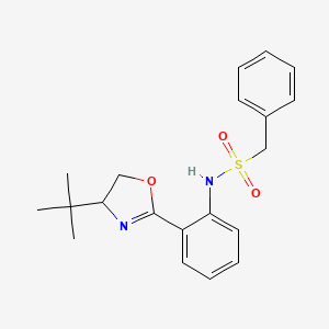 molecular formula C20H24N2O3S B15285963 Benzenemethanesulfonamide,N-[2-[(4S)-4-(1,1-dimethylethyl)-4,5-dihydro-2-oxazolyl]phenyl]- 
