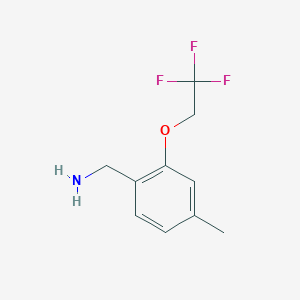 [4-Methyl-2-(2,2,2-trifluoroethoxy)phenyl]methanamine